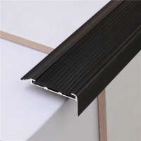 Anti-slip  rubber insert aluminum stair nosing strip