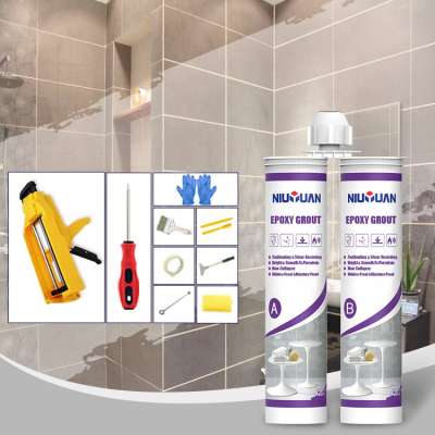 Water resistant mold resistant AB parts Epoxy Tile Filler Grout for bathroom, wood tile, ceramic