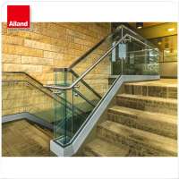 Aluminium U channel base shoe glass balustrade staircase railing