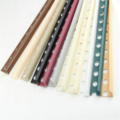 PVC Outside Corner Round Plastic Tile Trim for Marble Edge Decoration