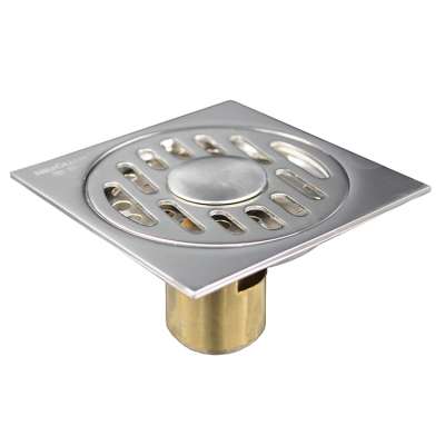 Niu Yuan brand SS304/201 square polished stainless steel balcony bathroom sanitary floor drain