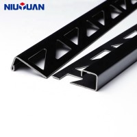 Niu Yuan Perfect Multifunctional Black Stainless Steel Tile Trim Edge